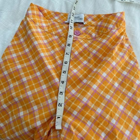 Urban Outfitters Orange Plaid Patterned Pants - Picture 4 of 12
